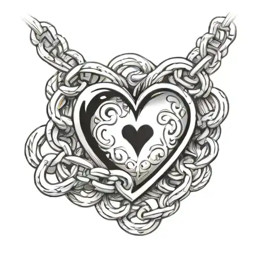 Chain Bracelet With A Heart