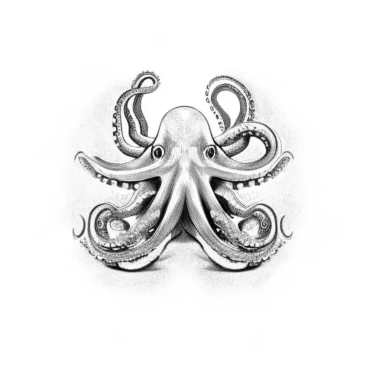 An Octopus Intertwining With A Motorcycle