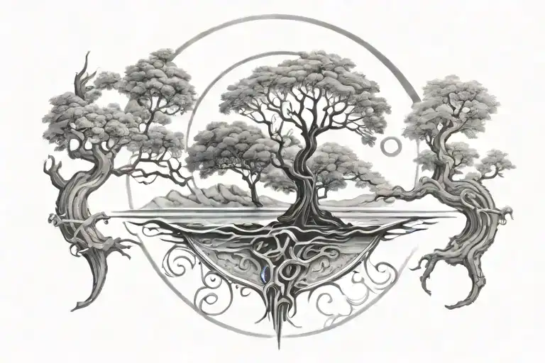 Four Rivers Flowing Out Of Eden Tree Of Life