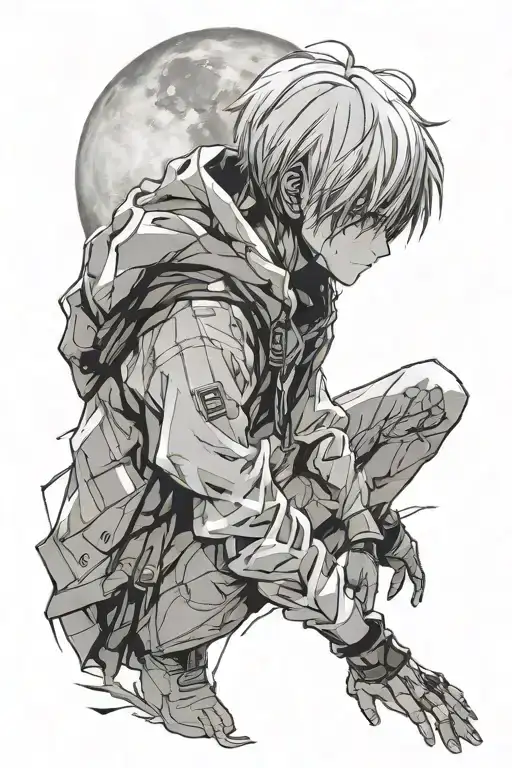 Ken Kaneki Looking To The Moon