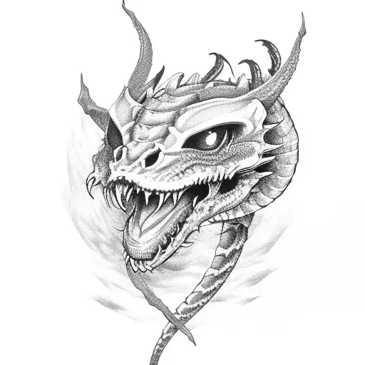 Dragon Skull Rose Wolf Snake Dark Blood