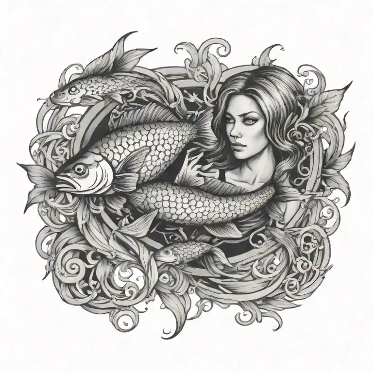 Virgo Women Pisces Fish Swimming