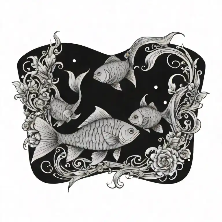 Virgo Pisces Fish Swimming