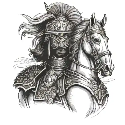 A Detailed Portrait Of Maharana Pratap In Armor
