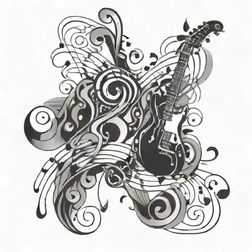 An Abstract Design Symbolizing The Connection Between Friends And Music
