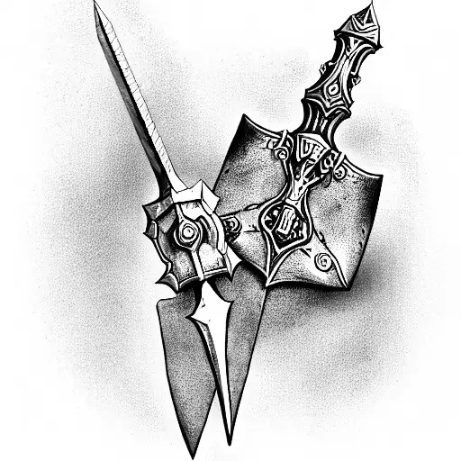 Paladin Sword And Full Armor In Each Arm