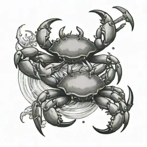 Combination Of Two Crabs And Water Bearer