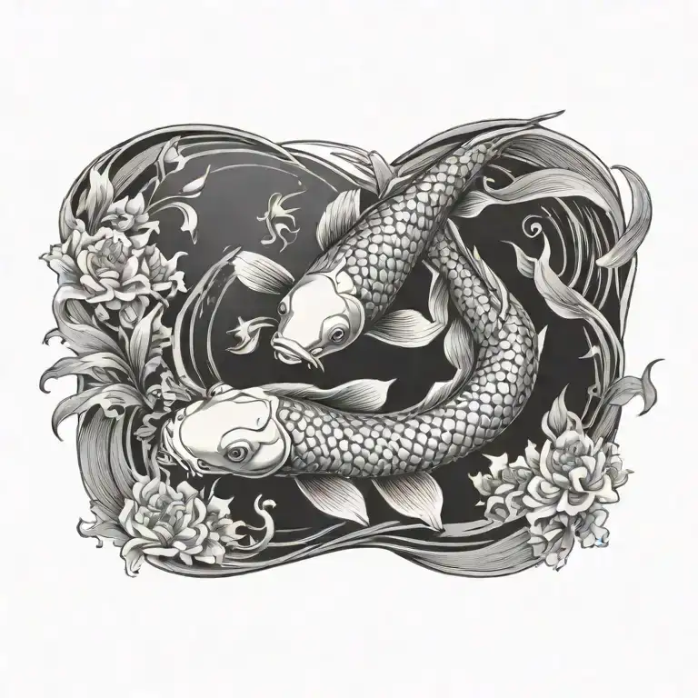 Koi Fish Swimming Virgo Women