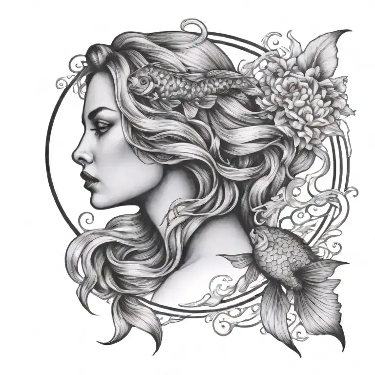 Pisces Fishes Swimming Virgo Women Sitting