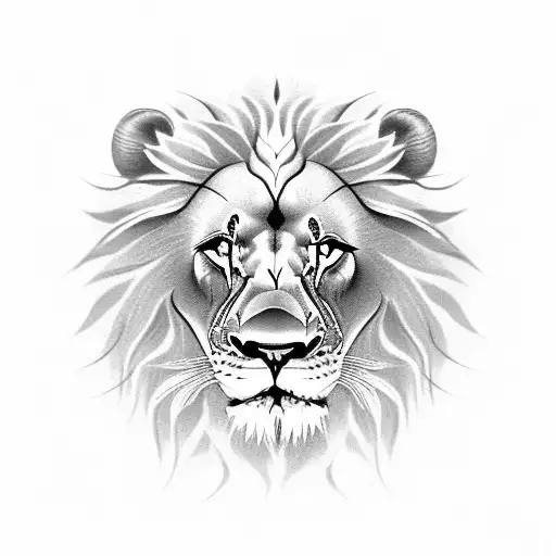 Lion Getting Stung By A Bee