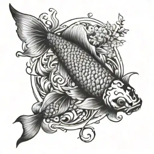 Nature Virgo Women Pisces Koi Fish