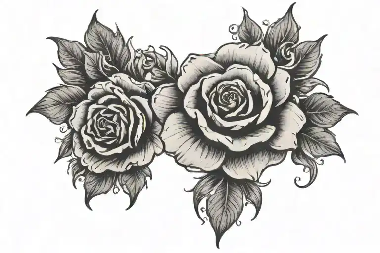 Collarbone Goth Emo Feminine Flowers