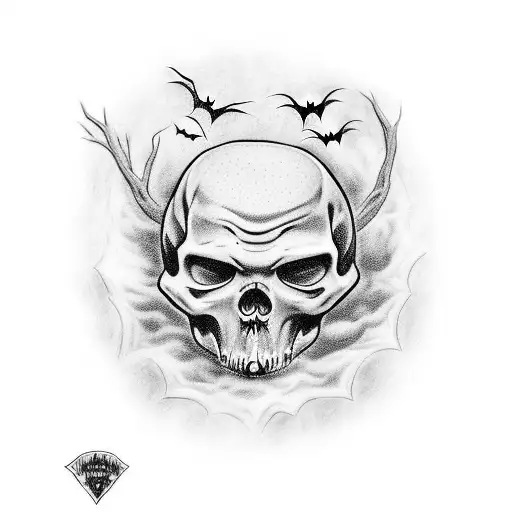 A Spooky Halloween-themed Tattoo Incorporating Elements From Their Favorite Tv Drama