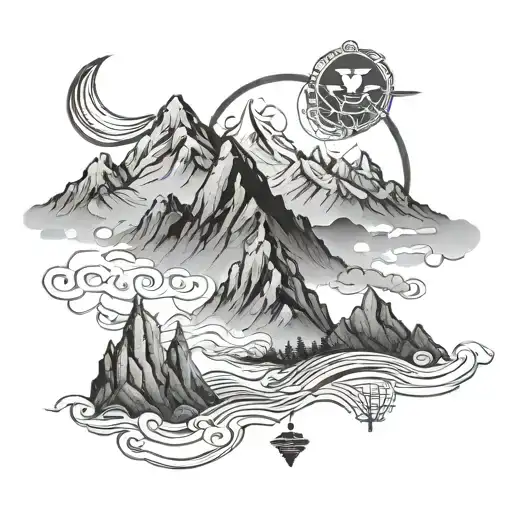 Himalayas With Infinite Symbol Incorporated