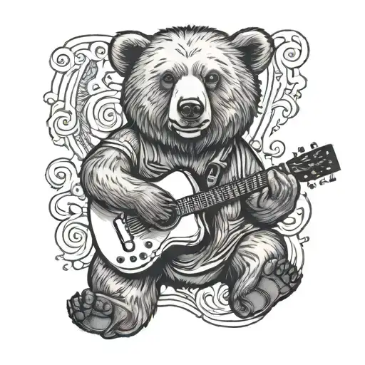 Bear Playing Guitar