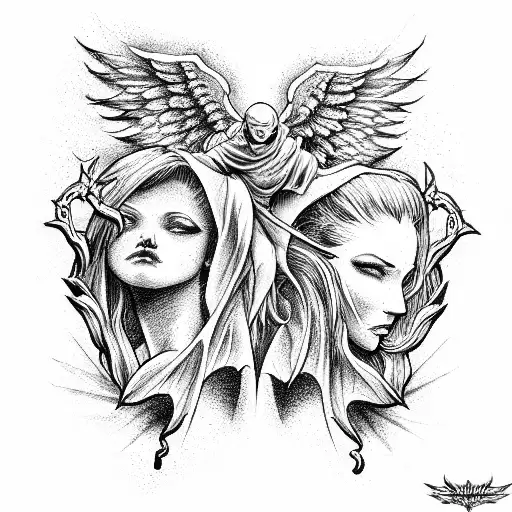 Angelic Good Versus Evil War