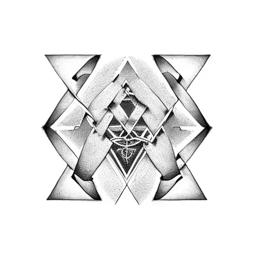 Three Interlocking Triangles With The Word Magis Written Inside Of It