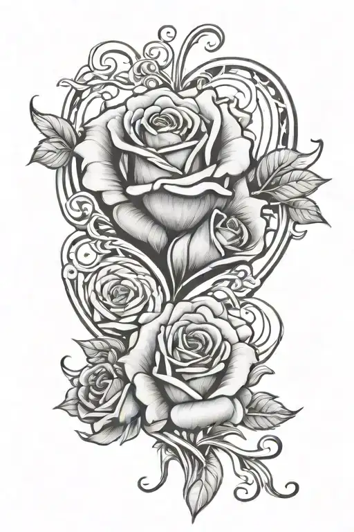 Rosas Nombre De Mi Mum Dad Heart Intertwined Within Sara