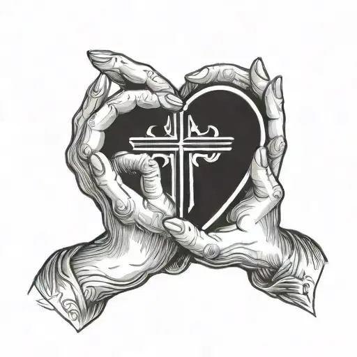 Jesus Hands Holding A Heart