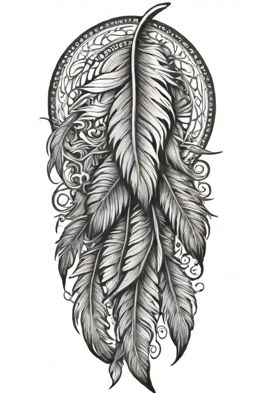 Long Feathers Hanging Upside Down