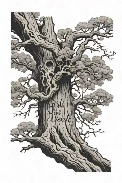 Joel's Name On The Trunk Of A Tree