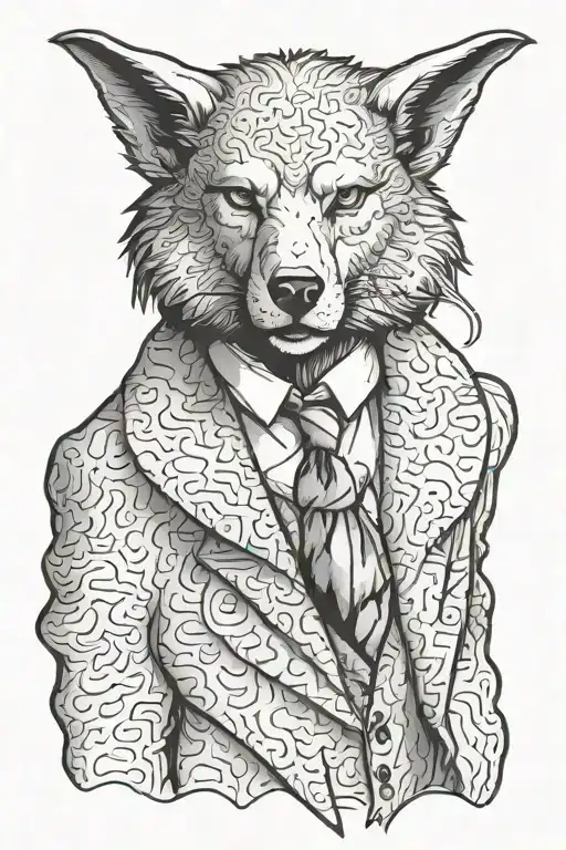 Wolf In Sheep Clothing Wearing A Suit