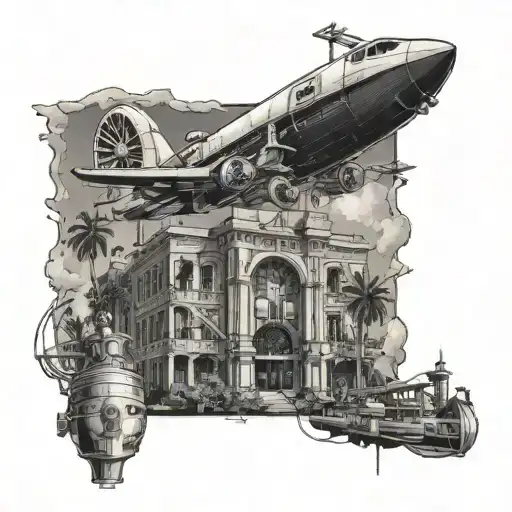 A Science Fiction Themed Tattoo With A New Orleans Backdrop