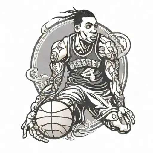 A Basketball Player With A Country Music Inspired Tattoo Sleeve