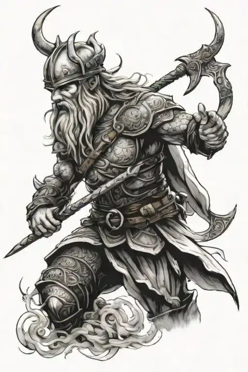 Norse Viking Tattoo Design