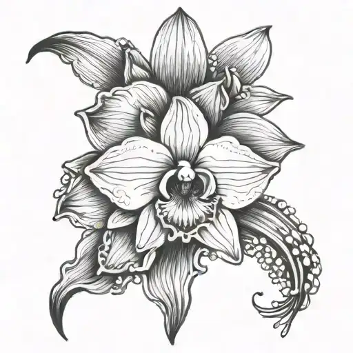 White Nun Orchid Flower