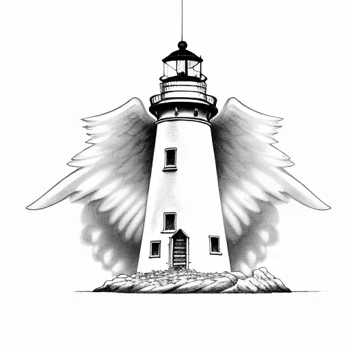 Lighthouse Shining Over Angel