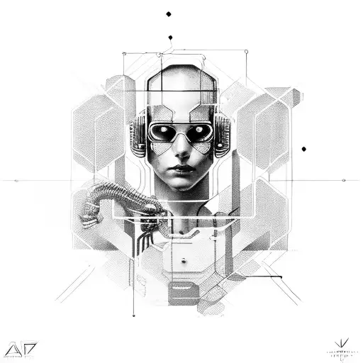 Cyberpunk Circuit Geometry