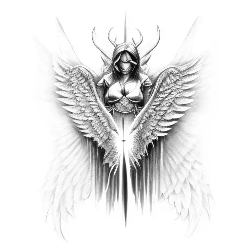 Devil Wings And Angel Wings