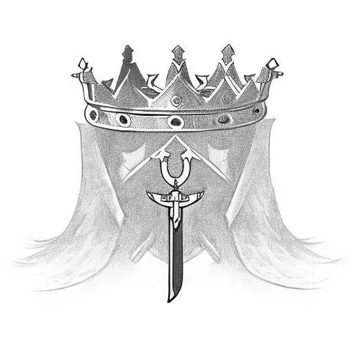 Great Sword Through A Kings Crown