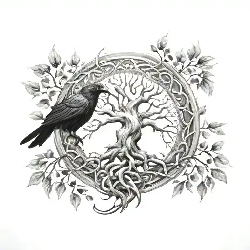 Yggdrasil Odin's Raven