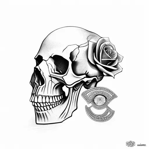Skull And Money Rose