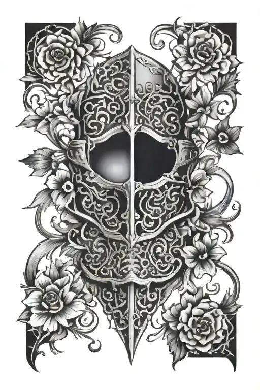 Dark Souls Armor Tattoo Design Inspired By Gothic Floral Pattern And Hard Like Plate Armor