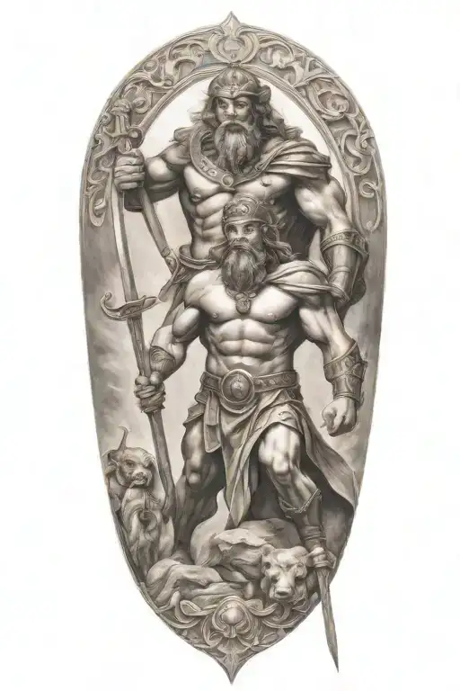 David And Goliath Sleeve Biblical