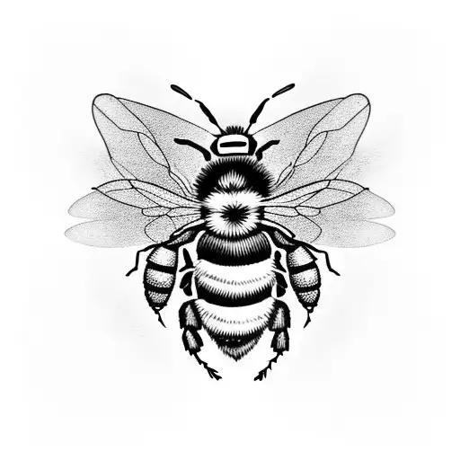 A Bee Transforming Into A Delicate Feather