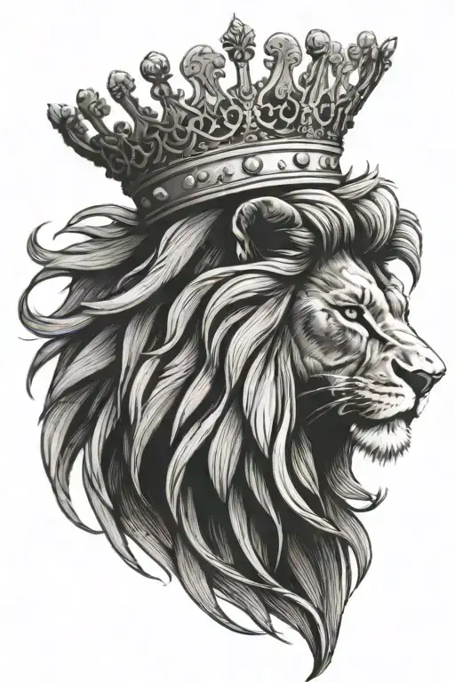 A Lion Crowned As A King Symbolizing Victory And Leadership In Hockey