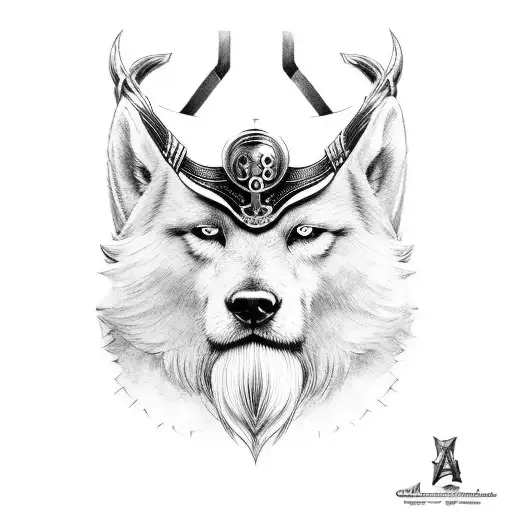 Odin Sitting On His Throne For Upper Arm