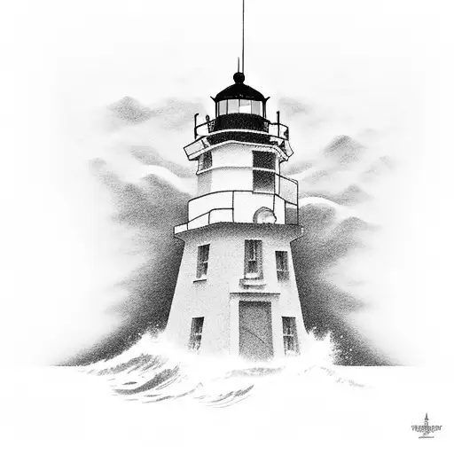 Lighthouse And Sea