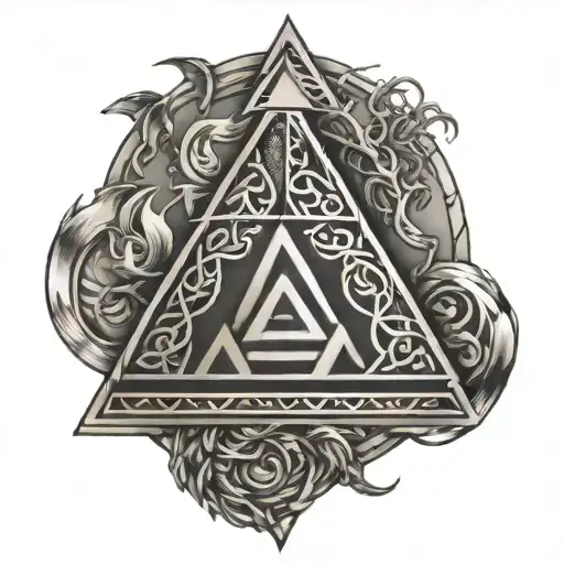 Yggdrasil Valknut Fire