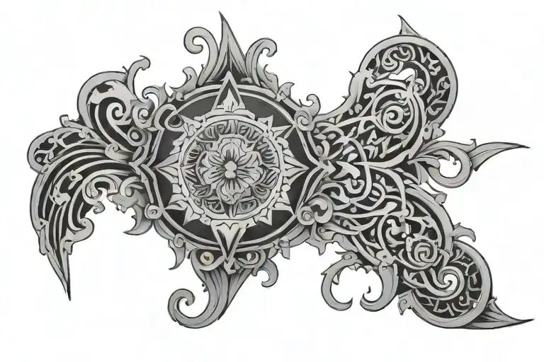 Word Hogendobler Forearm Tattoo Design Featuring Intricate Patterns