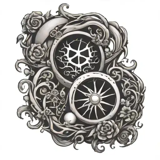 Cycle Of Life And Death Symbol Tattoo Design
