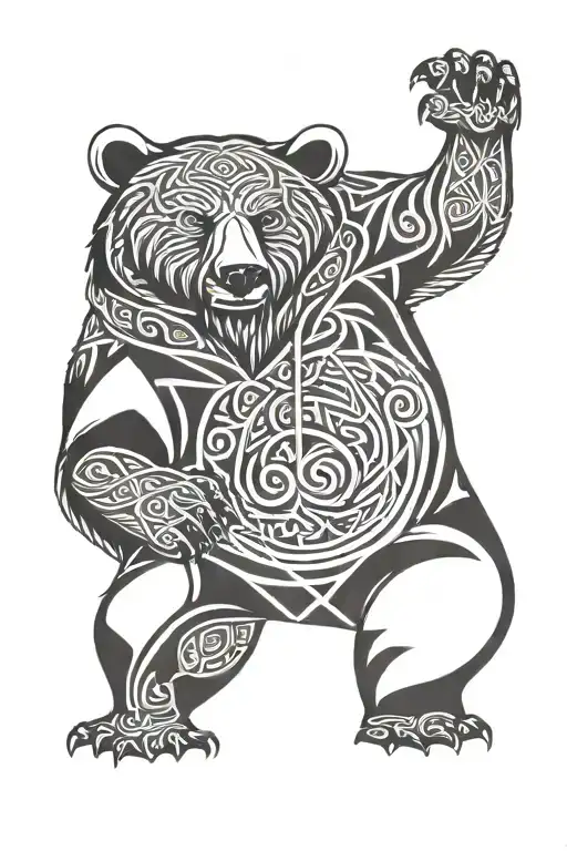 Norse Knotwork Bear Standing