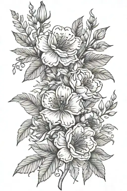 Name And Date Of Birth Flower Bouque