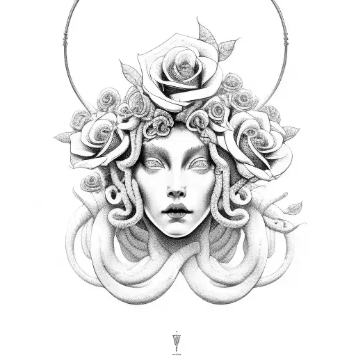 Medusa With Roses