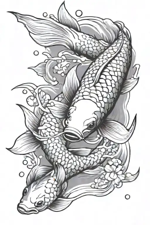 A Koi Fish Swimming Gracefully In A Snow-covered Pond