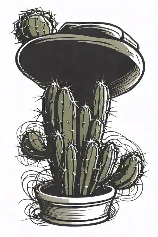 Potted Cactus In A Hat